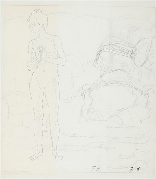 Weib am Bergbach by Ferdinand Hodler, 1906