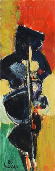 Komposition gelb-orange-grün