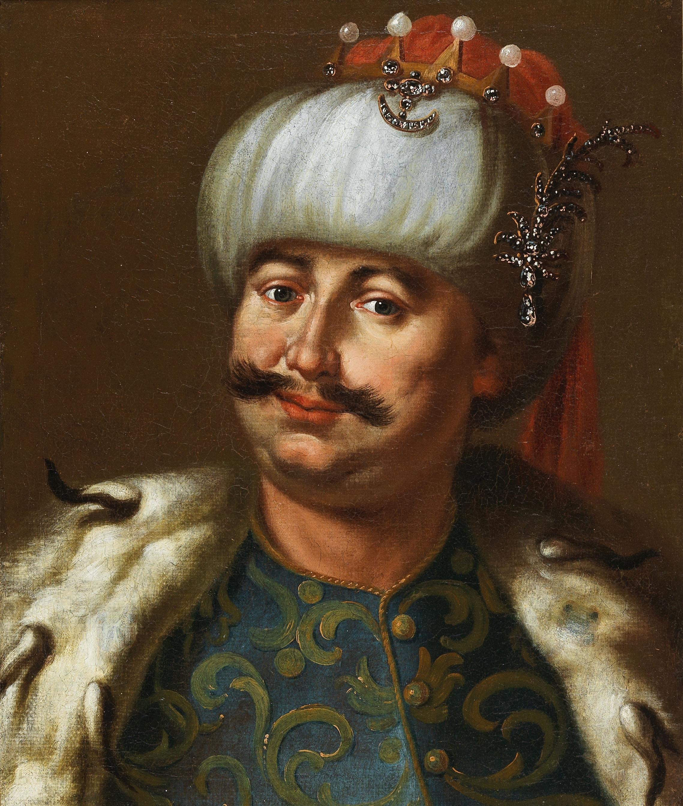 Artwork by Jan Tricius, Portrait of a Polish Nobleman, traditionally identified as John III Sobieski, King of Poland, in the dress of an Ottoman Sultan, Made of oil on canvas