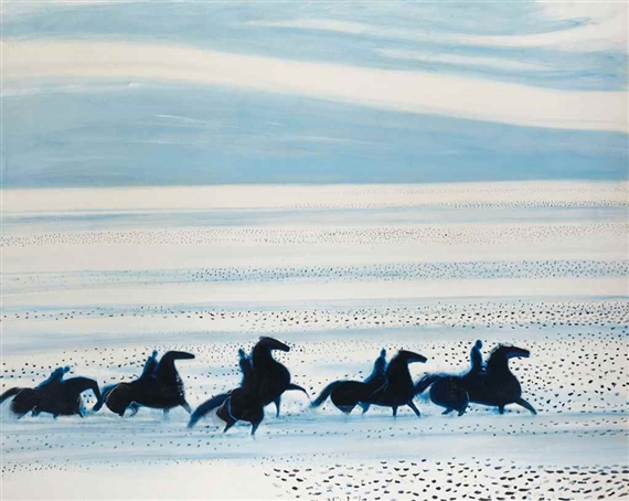 Andre Brasilier | Les chevaux de Neptune (1977) | MutualArt