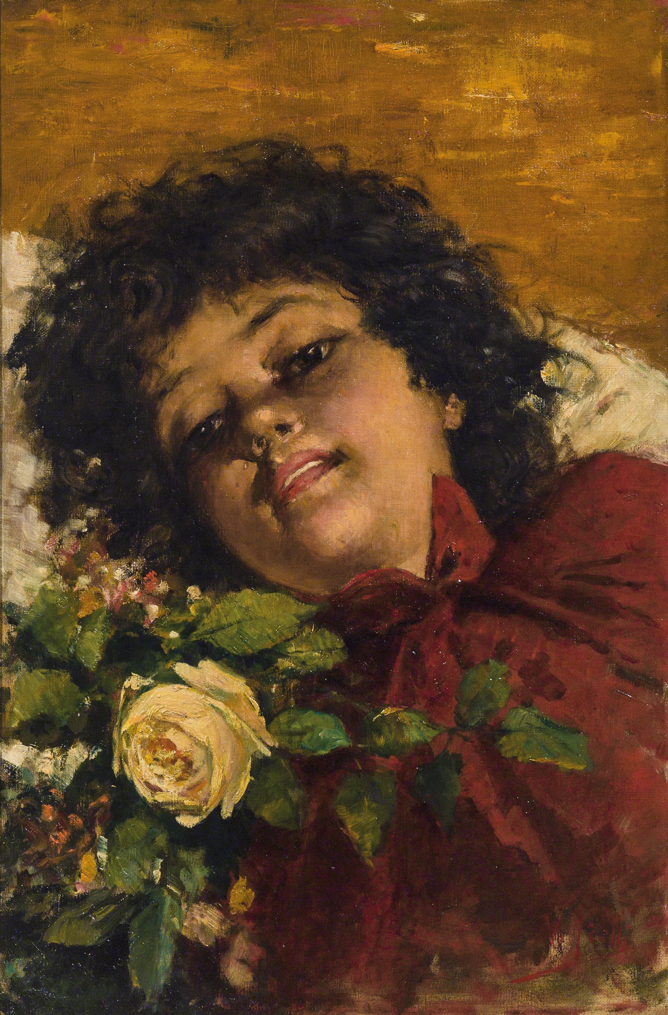 Fanciulla with Rose by Vincenzo Irolli