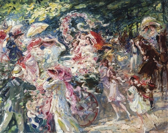 La fête des fleurs by Camille-Nicolas Lambert