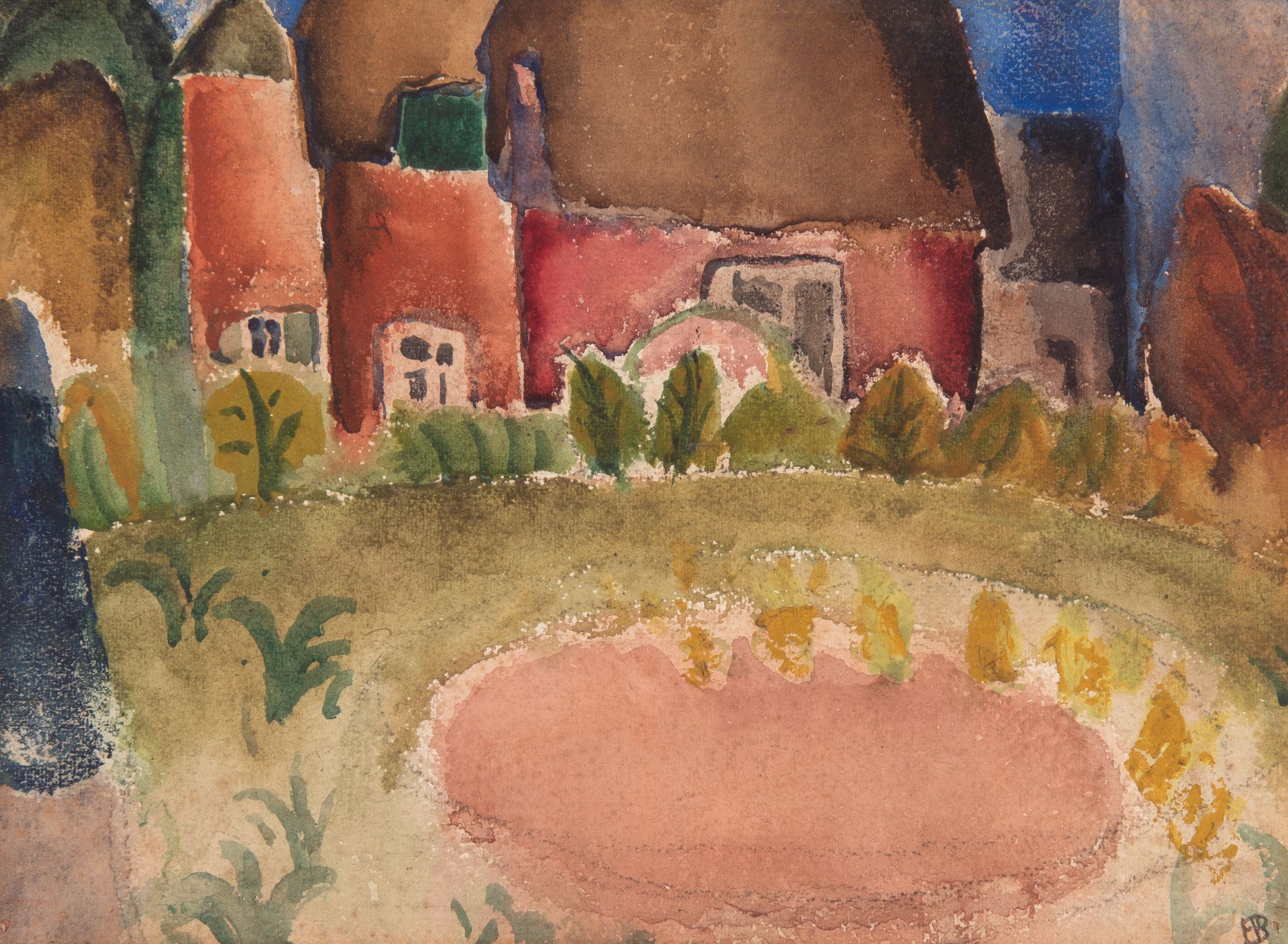 Landscape with pond by Frits van den Berghe, 1920