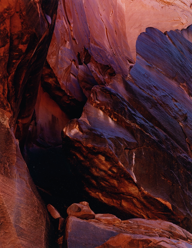 Dungeon Canyon, Glen Canyon, Utah * Cliff, Moonlight Creek, San Juan River, Utah by Eliot Porter, 1961-1962,  printed 1980