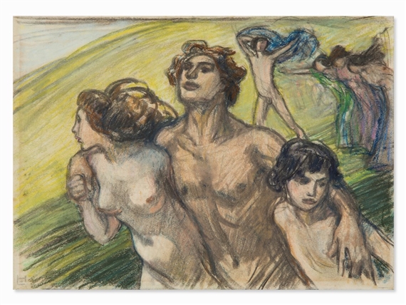 Wiesentanz by Ludwig von Hofmann, Circa 1910