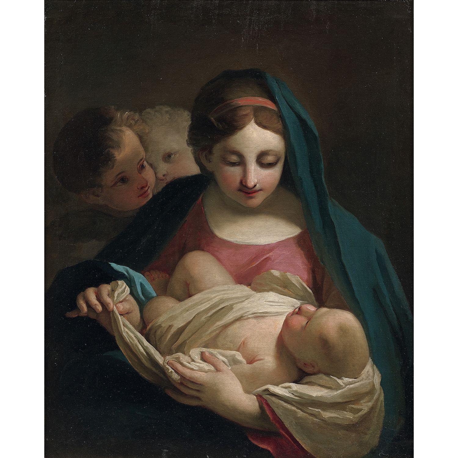 Italian School, 18th Century | Madonna and Child with angels | MutualArt