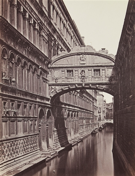 The Bridge of Sighs, Piazza San Marco by Carlo Ponti, 1860,  circa 1862