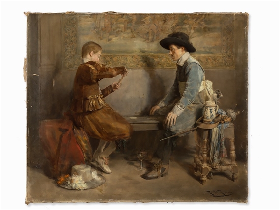 Romá Ribera | Card Players (Circa 1890) | MutualArt