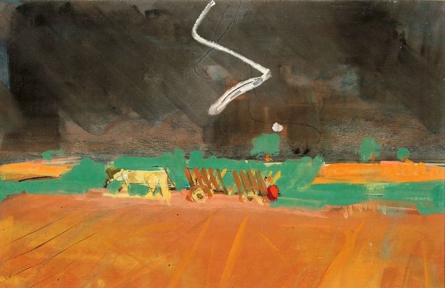 Artwork by Hermann Glöckner, Blitz, Made of gouache on paper