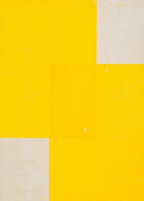 Zwei gelbe Rechtecke by Hermann Glöckner, 1968