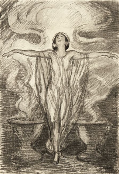 Ruth St. Denis by Ludwig von Hofmann, 1907