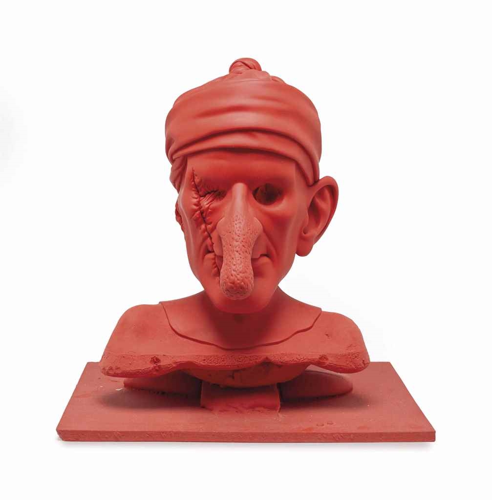 Artwork by Paul McCarthy, Hammer Head, Made of silicone