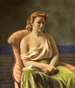 Susan, portrait of a woman sitting in a chair - Eugene Edward Speicher