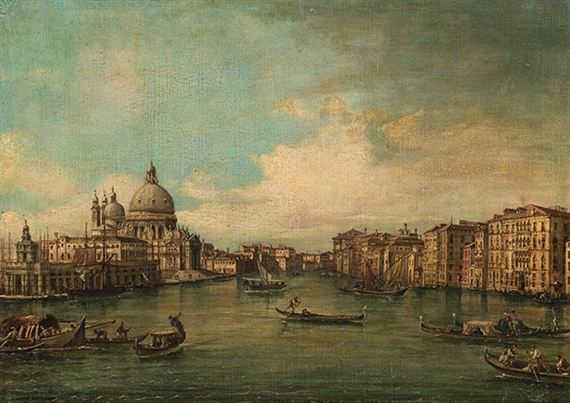 The entry of the Canal Grande by Canaletto