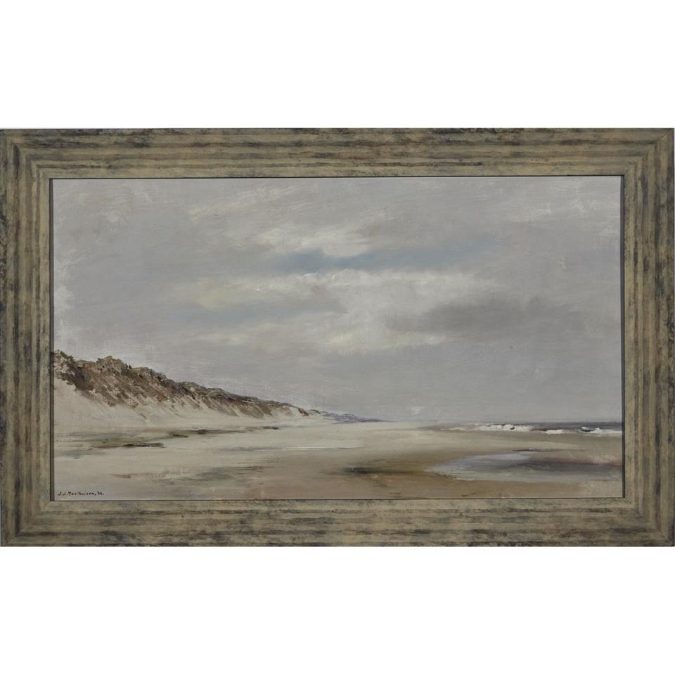 Artwork by Jan J. Moolhuizen, SCHIEBINGER BEACH, HOLLAND, Made of Oil on canvas