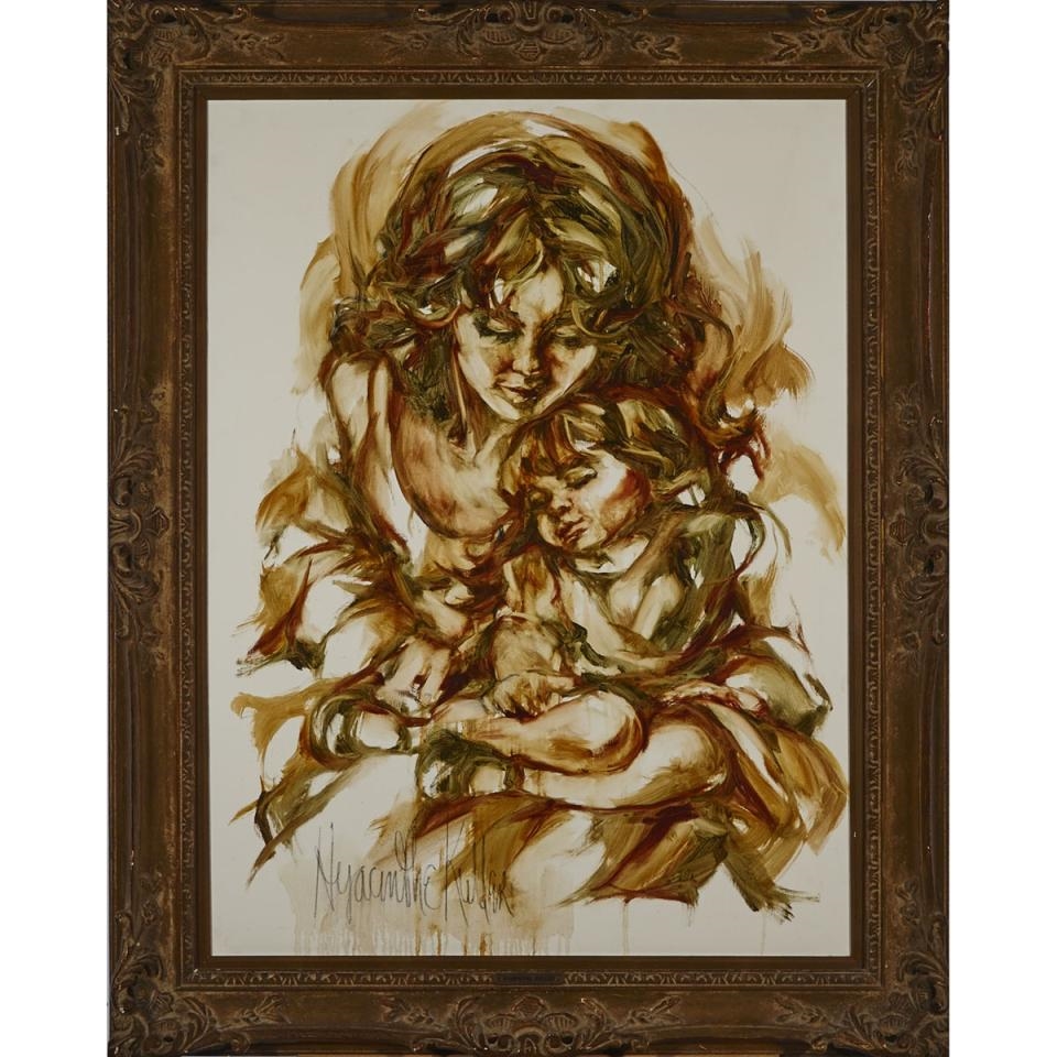Hyacinthe Kuller Baron MOTHER AND CHILD MutualArt