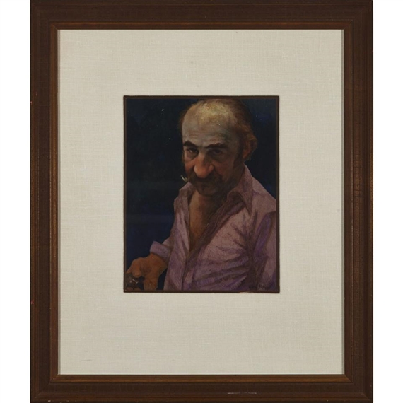 Charles Bragg | SELF-PORTRAIT WITH FIRST PLACE MEDALLION | MutualArt