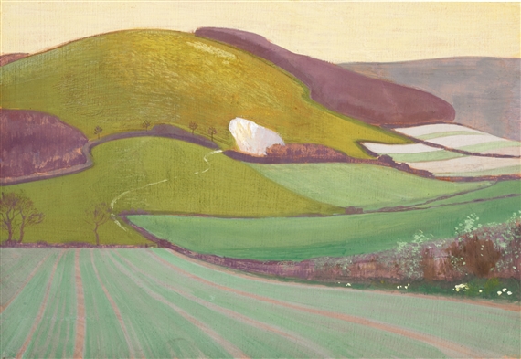 THE SOUTH DOWNS, NEAR MIDHURST by Ivon Hitchens, circa 1922