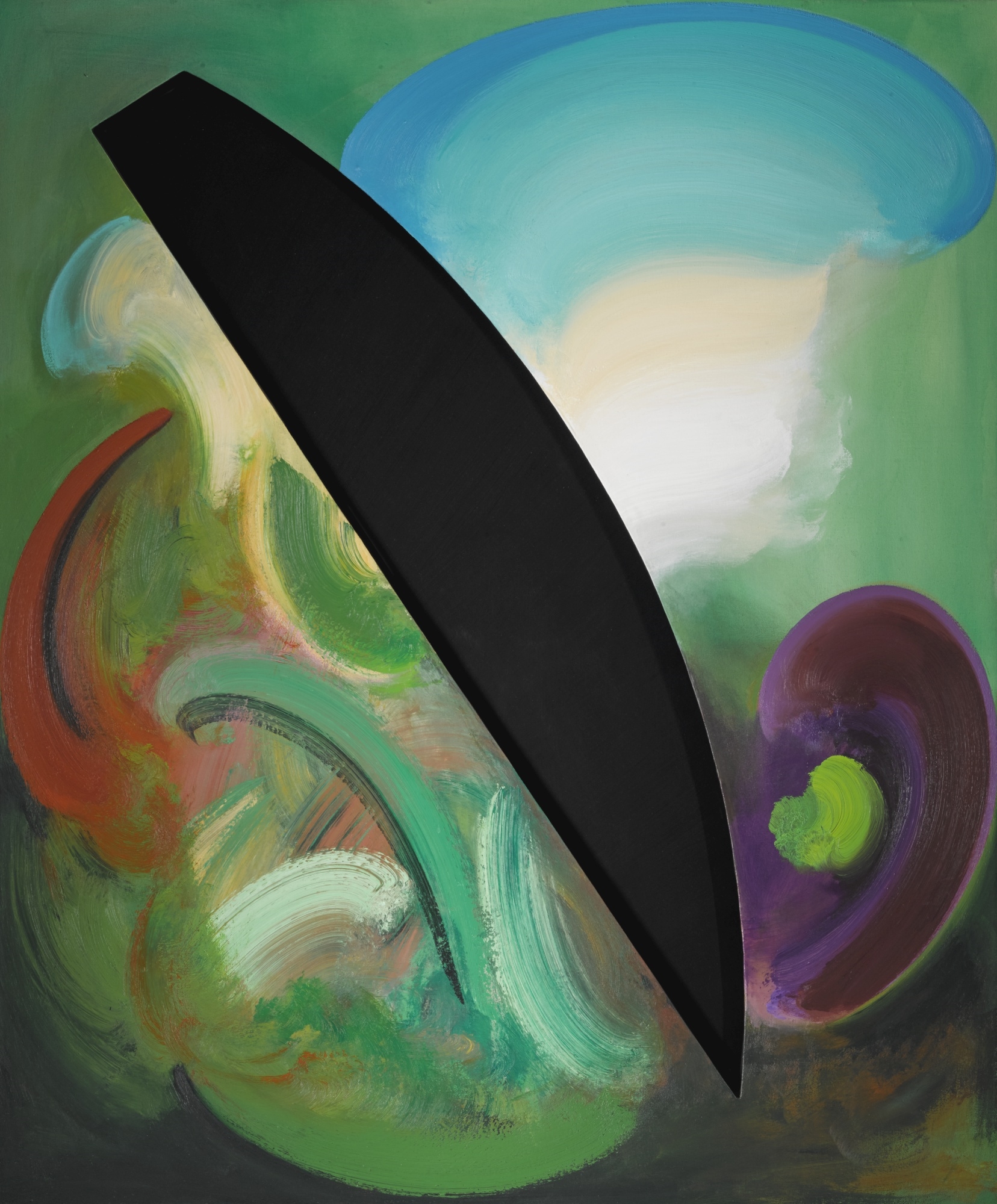 Artwork by William Tillyer, BLACKBIRD, Made of acrylic on canvas and board