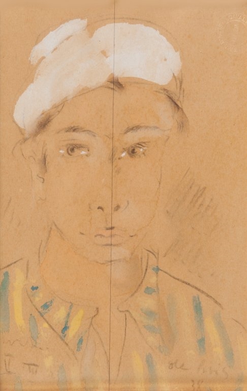 Artwork by Filippo de Pisis, Marcel, Made of watercolor and pencil on paper