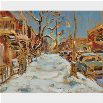 Sur Le Trottoir Rue St. Vallier - Richard Montpetit
