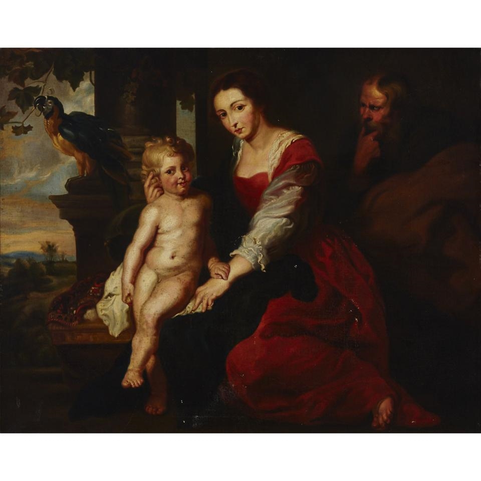 Peter Paul Rubens | The Holy Family with a Parrot | MutualArt