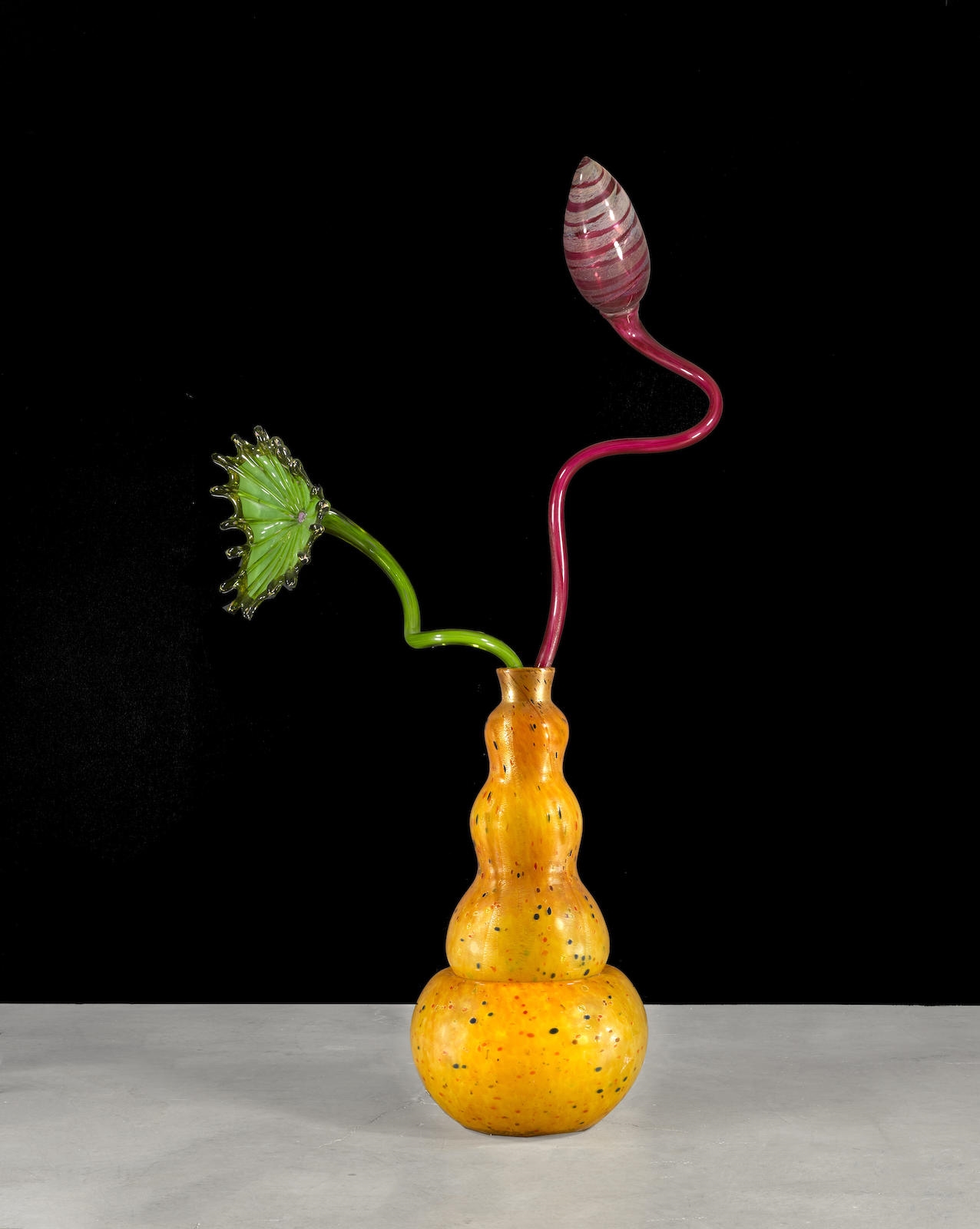 Dale Chihuly Ikebana (yellow vase with two flowers) (1999) MutualArt
