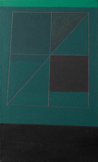 Gegenform - Grün (Opposite Colour - Green) by Günter Tuzina, 1988-1989