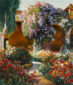 Flowers, Capistrano Mission - Arthur Grover Rider