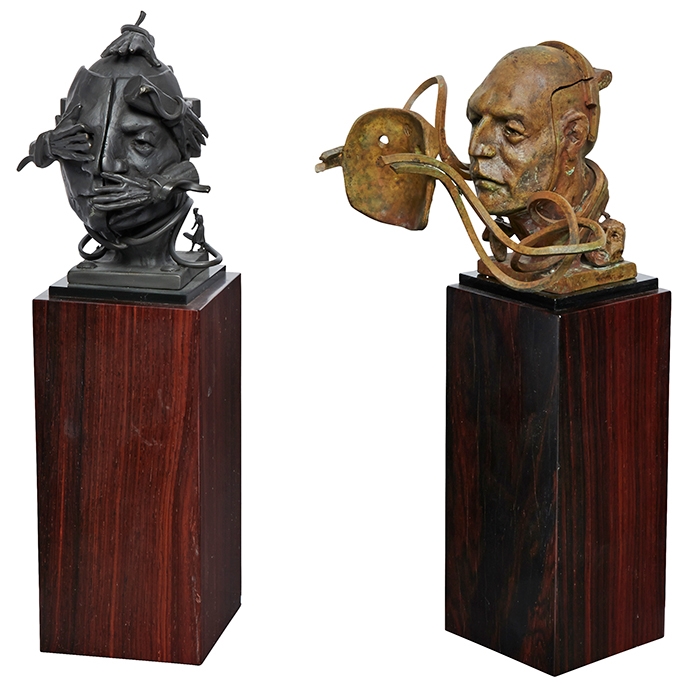 Artwork by Theodore Gall, 2 works ,Untitled, Made of bronze