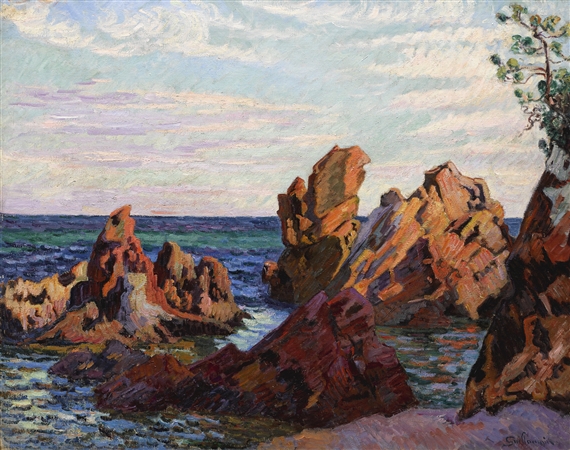 LES ROCHERS DE L'ÎLE BESSE by Armand Guillaumin, 1895