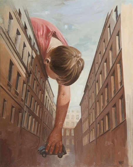 Blue car by Piotr Betlej, 2016