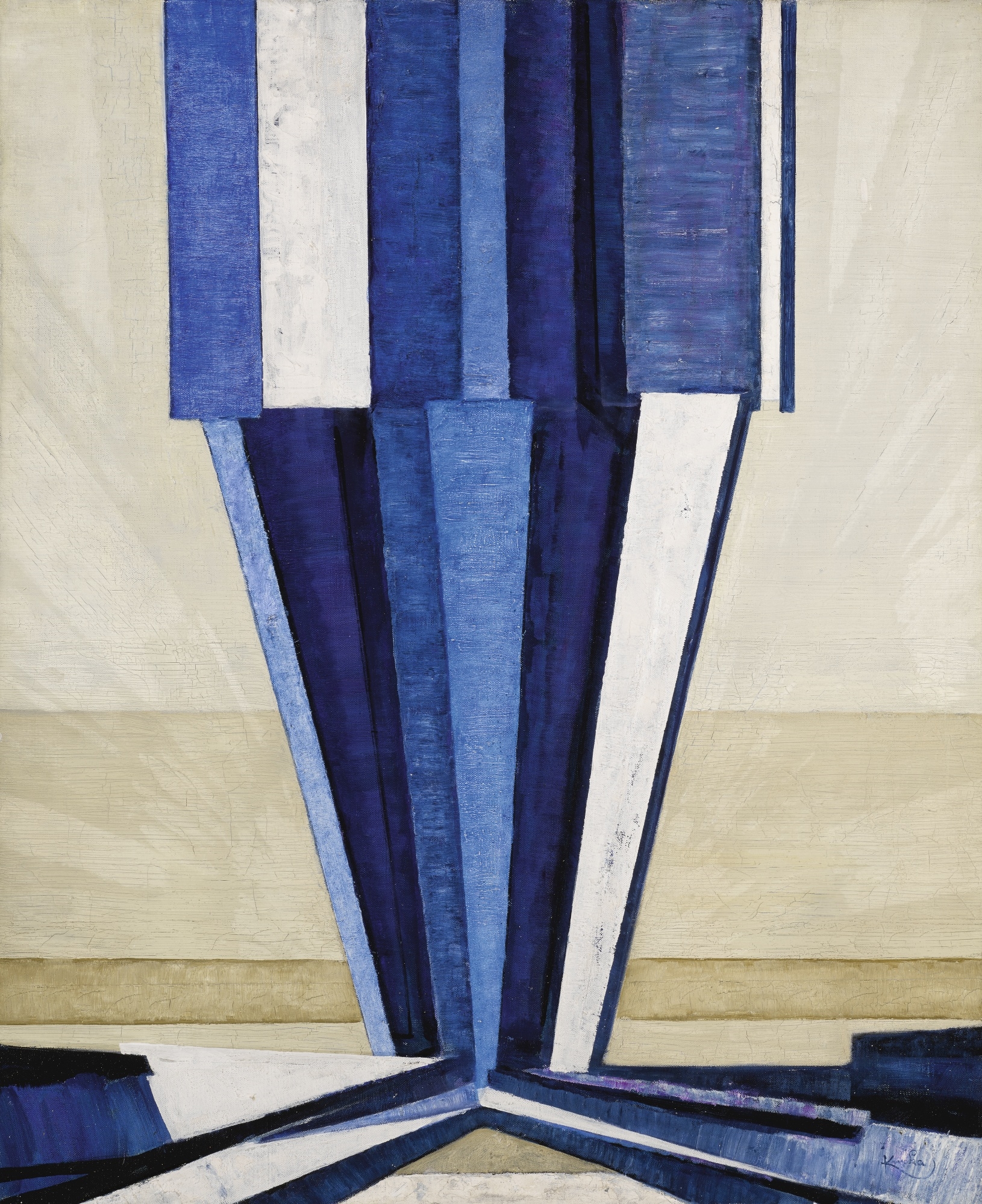 Artwork by František Kupka, LA FORME DU BLEU, Made of Oil on canvas