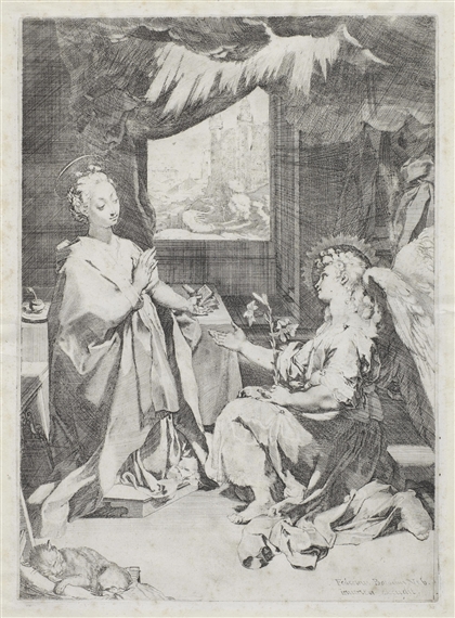 The Annunciation (Bartsch  1) by Federico Barocci, circa 1585