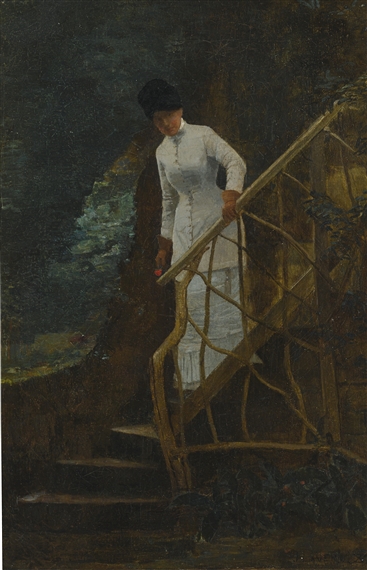 THE GARDEN STEPS by John Lavery, 1880