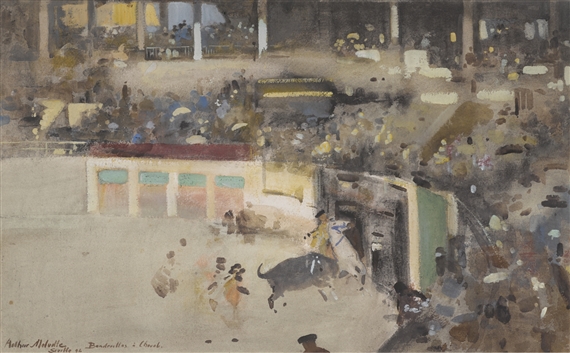 BANDERILLES À CHEVAL by Arthur Melville, 1884