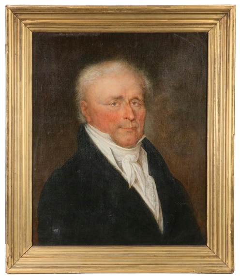 Delaperche Jean Marie Portrait Of A White Haired Gent With Ruddy