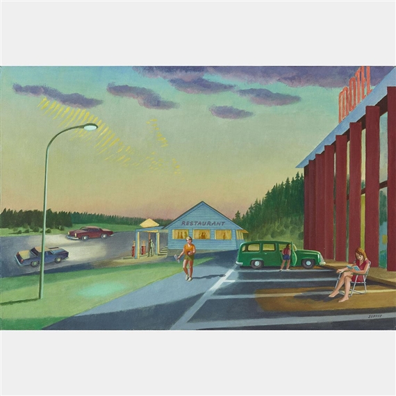 Motel at Dusk by Philip Henry Surrey