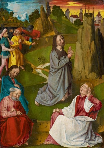 Upper Rhenish Master | Jesus Preying at the Mount of Olives | MutualArt