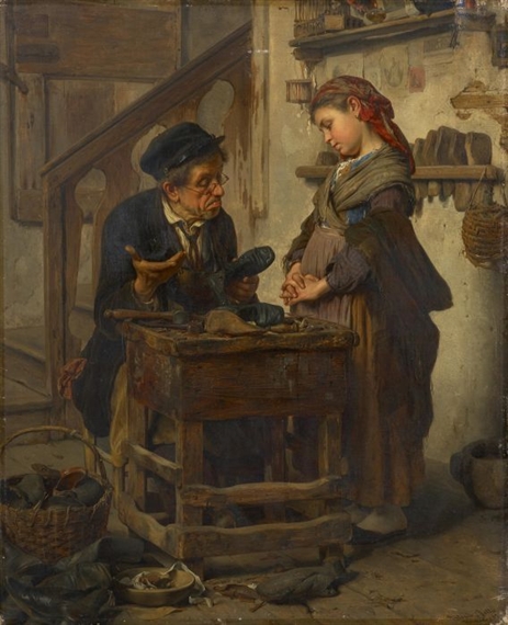Antonio Rotta | At the Cobbler's Workshop (1872) | MutualArt