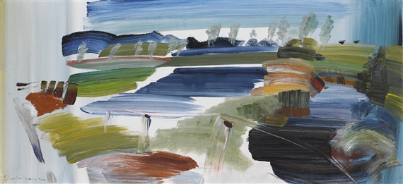 RIVER AND CURRENT NEAR OVINGTON by Ivon Hitchens, 1967