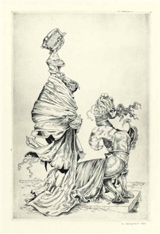 Kurt Seligmann | Sphinx, from The Myth of Oedipus (1944) | MutualArt