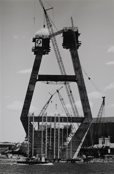 Jumpforms on Western Tower, Anzac Bridge by David Moore, 1993