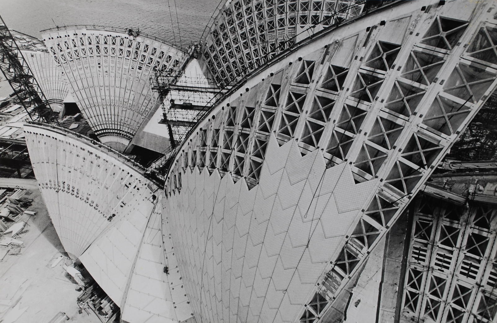 Artwork by David Moore, Opera House Roof Geometry, Made of silver gelatin photograph