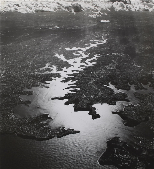 Sydney Harbour from 20,000 Feet by David Moore, 1992, printed 1993
