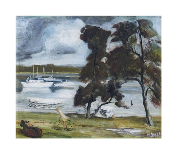 Girl on a Bicycle, Wangi by William Dobell