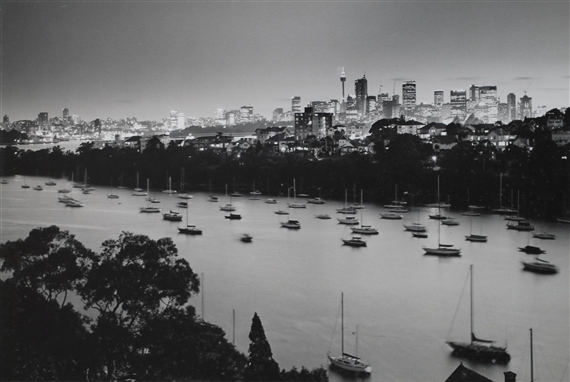 The City at Dusk from Mosman Bay by David Moore, 1991, printed 1993