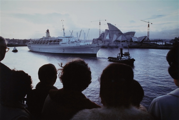 Migrant Liner 'Galileo Galilei' Approaching Sydney Cove Passenger Terminal
