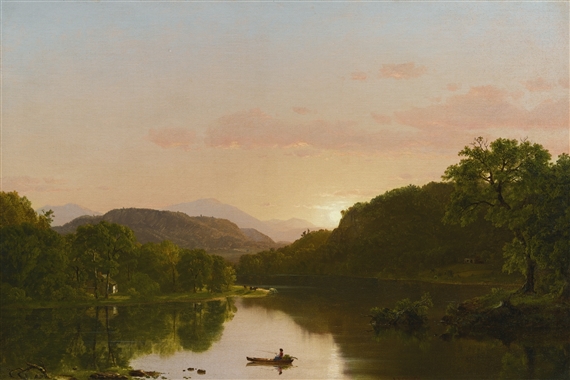VIEW IN NEW ENGLAND by Frederic Edwin Church, circa 1853-1854
