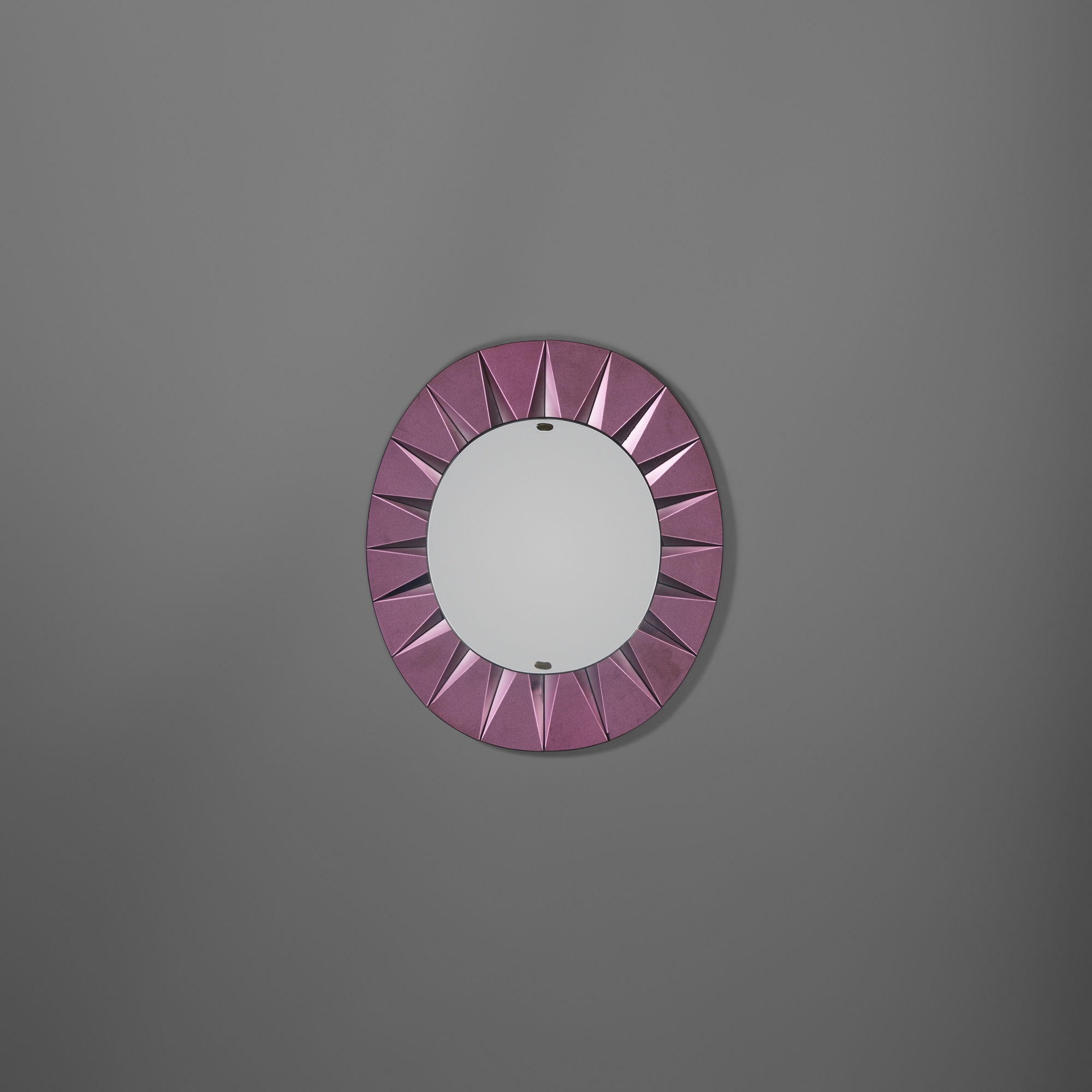 Artwork by Fontana Arte, Rare and Important Mirror, Made of textured and cut crystal, mirrored glass, brass